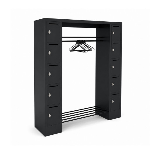 WARDROBE OPEN 1430 LH 7016 | Otvorený šatníkový systém s 10 priehradkami s otvorom na listy