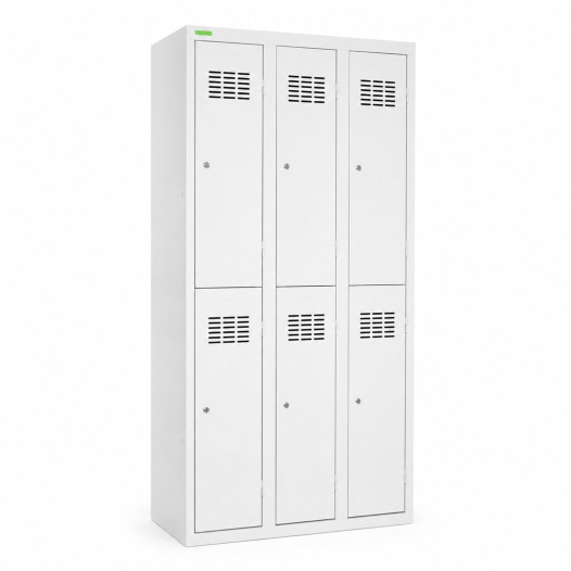 6-dverová šatníková skriňa s krátkymi dverami, LOCKER H 3/6