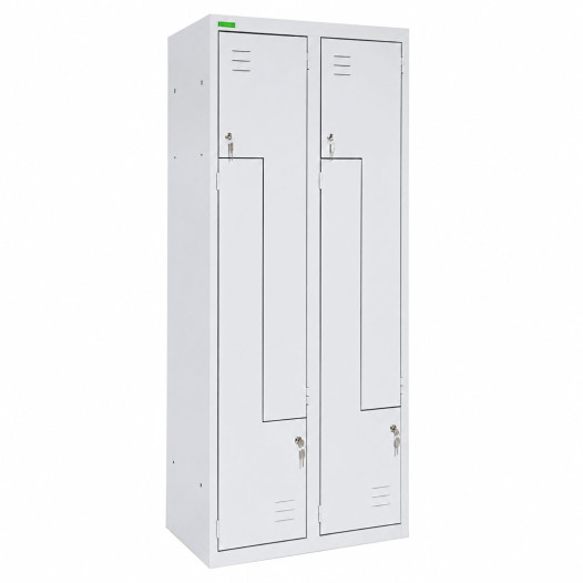 4-dverová šatníková skriňa so Z-kovými dverami, LOCKER H Z4 400 1850/800/500 GY