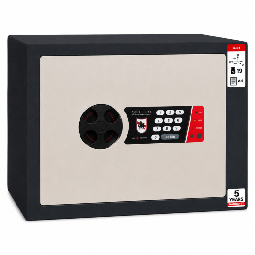 Bezpečnostná schránka s elektronickým zámkom, SAFECAB PT 300/380/320 ELK 7016/9001