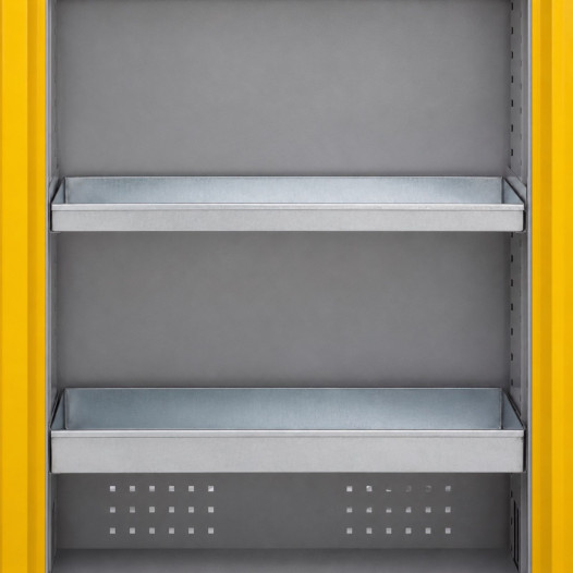 CHEMICAB GE TUB 380/80 - Pozinkovaná vanička do chemickej skrine, hĺbka 380, vysoká