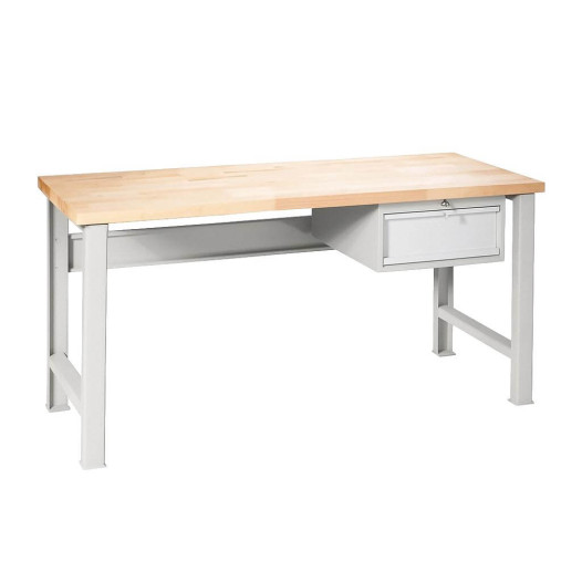 MODULBENCH GE 1500 D1 | Pracovný stôl s 1 závesnou zásuvkou a pevnými nohami, 1500 mm