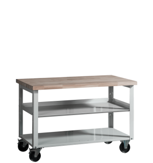 VWB PK 1200 S ROLL | Pracovný stôl na kolieskach s poličkou