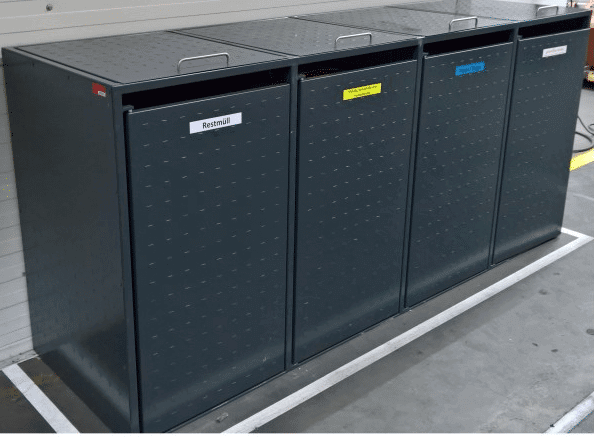 BINCAGE BN 4 | Kovové kontajnery na separovaný zber odpadu na 4 koše