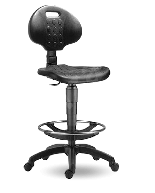 WORKSEAT AN FIX HIGH | Priemyselná stolička s extra dlhým piestom na klzákoch